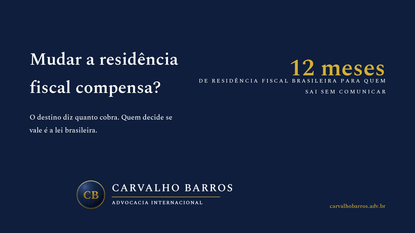 Mudar a residência fiscal compensa apenas quando os dois lados da conta fecham: do lado do destino está o regime que se compra, como o incentivo fiscal à investigação científica e inovação português, criado pelo artigo 263 da Lei 82 de 2023, previsto no artigo 58-A do Estatuto dos Benefícios Fiscais e regulamentado pela Portaria 352 de 2024, que tributa a 20 por cento apenas rendimentos das categorias A e B de atividades de investigação científica e inovação e postos de trabalho qualificados, deixando aposentadoria e pensão fora do desenho; do lado do Brasil está quem decide se aquele regime vale alguma coisa, pela Instrução Normativa SRF 208 de 2002, que fixa a condição de não residente na data da saída pelo artigo 3, inciso II, mantém a pessoa residente durante os primeiros doze meses quando não há Comunicação de Saída Definitiva pelo artigo 2, inciso V, e, quando também não há Declaração de Saída Definitiva, só reconhece o regime de não residente a partir do décimo terceiro mês pelo artigo 10, parágrafo 2; o tratado, quando existe, desempata a dupla residência pelo artigo 4, mas não substitui a formalização brasileira, não devolve automaticamente imposto retido na fonte e não alcança destinos sem acordo; e o custo de errar a conta tem régua própria no artigo 44 da Lei 9.430 de 1996, com multa de ofício de 75 por cento, qualificada de 100 por cento e 150 por cento apenas na reincidência.